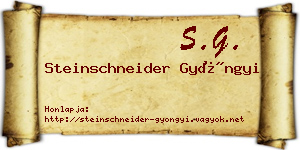 Steinschneider Gyöngyi névjegykártya