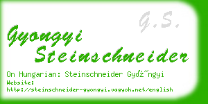 gyongyi steinschneider business card